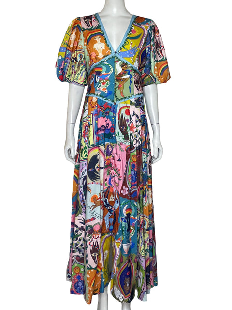 Vestido Tesoro TPS Estampado Astral Rosado-Talla L