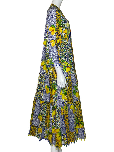 Vestido Vieira Floral Amarillo-Talla U