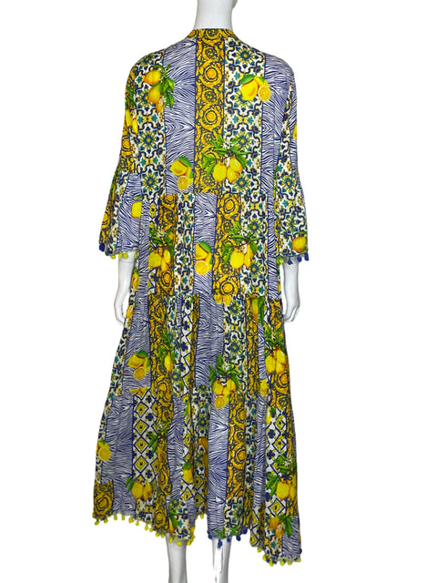 Vestido Vieira Floral Amarillo-Talla U