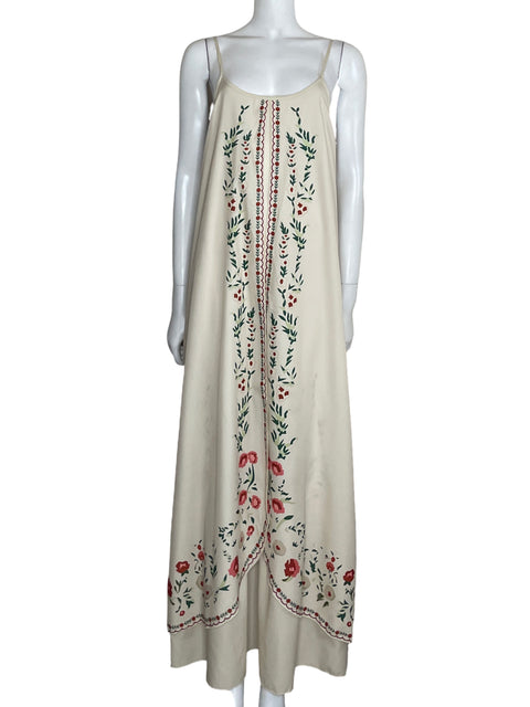 Vestido Tesoro TPS Capas Floral Beige-Talla XL