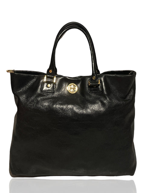 * Cartera Tory Burch Tote Dena Negro-Talla M