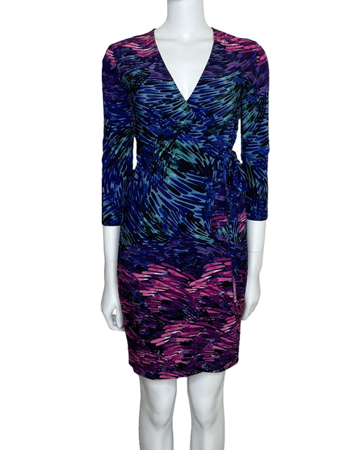 Vestido BCBG Crossbody Media Manga Azul-Talla XS