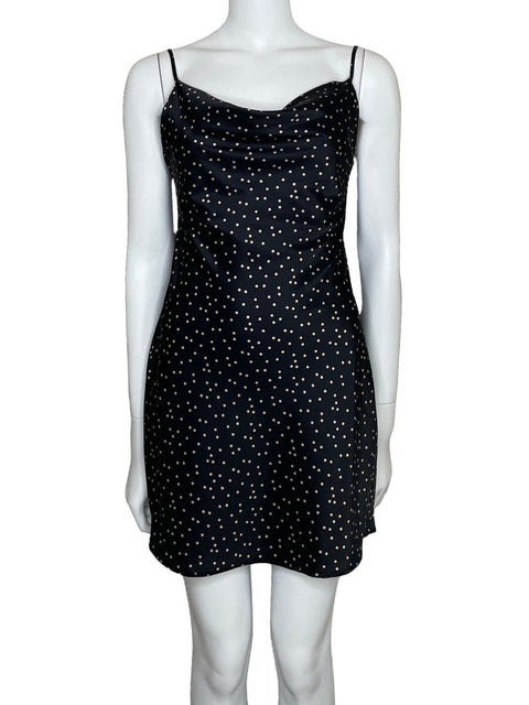 Vestido Urban Outfittera Puntos Satinado Negro-Talla S