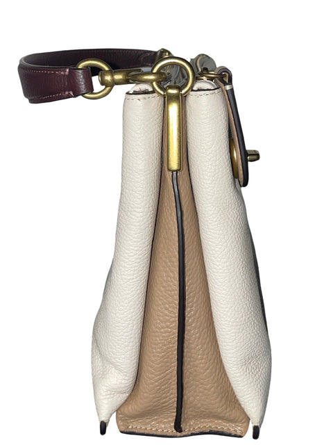 * Cartera Coach Doble Zipper Crossbody Blanco-Talla M