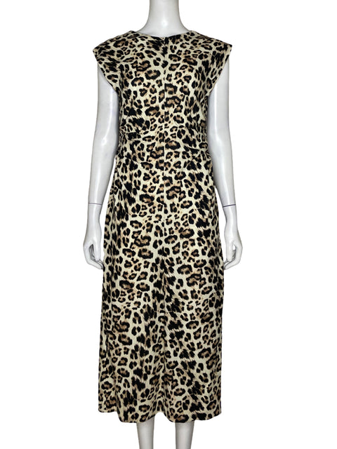 Vestido Zara Tunica Animal Print Beige-Talla M