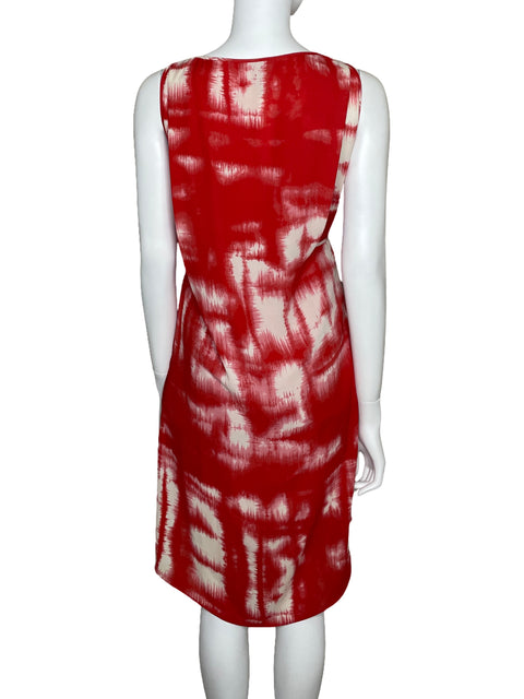 Vestido BCBG Sin Mangas Capa Naranja-Talla 02