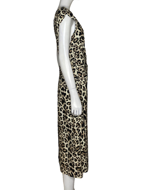 Vestido Zara Tunica Animal Print Beige-Talla M