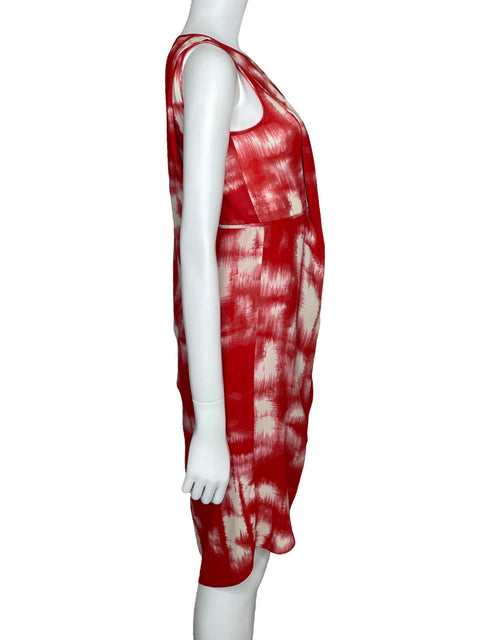 Vestido BCBG Sin Mangas Capa Naranja-Talla 02