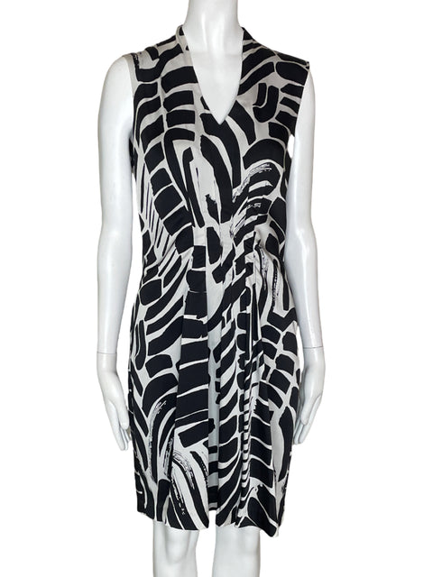 Vestido Kenneth Cole Estampado Blanco- Talla 4