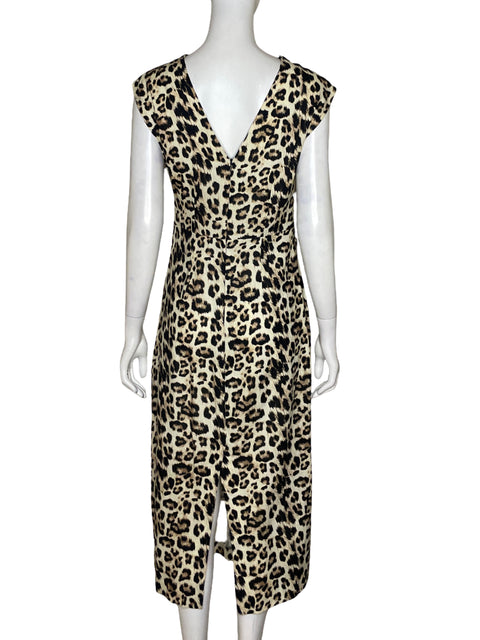Vestido Zara Tunica Animal Print Beige-Talla M