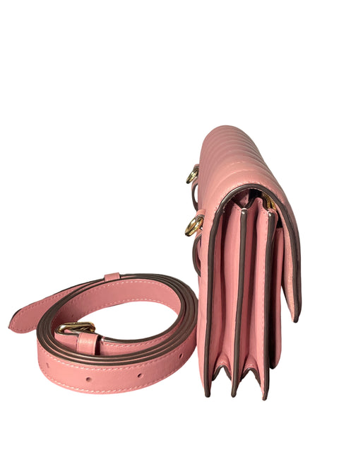 * Cartera Coach Foldover Quilted Cangurera Rosado-Talla S