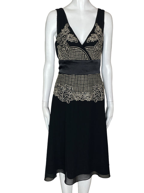 Vestido Liz Claiborne Cuello V Negro- Talla 8