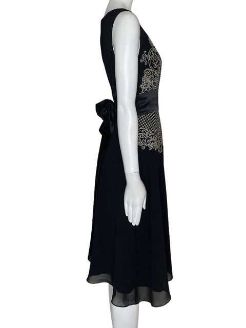 Vestido Liz Claiborne Cuello V Negro- Talla 8