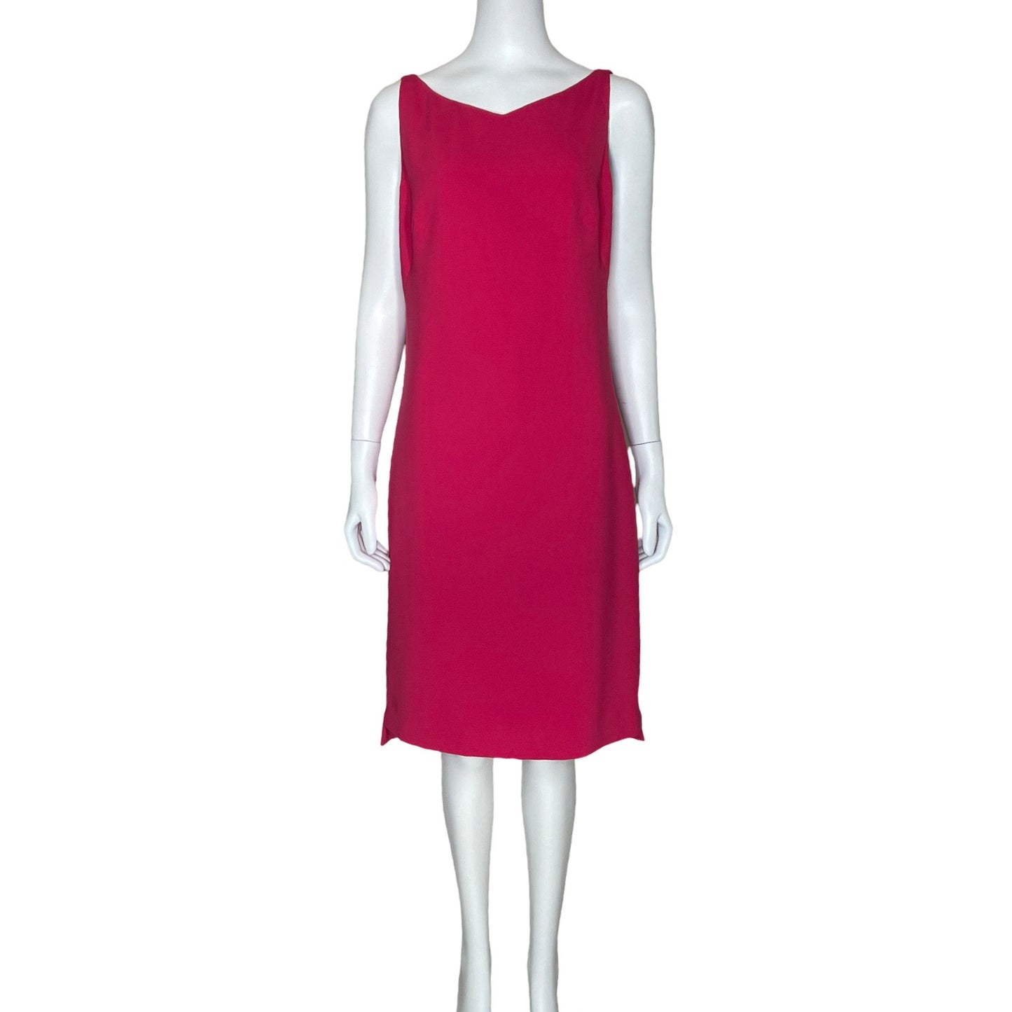 Vestido Tahari Recto Rosado--Talla L