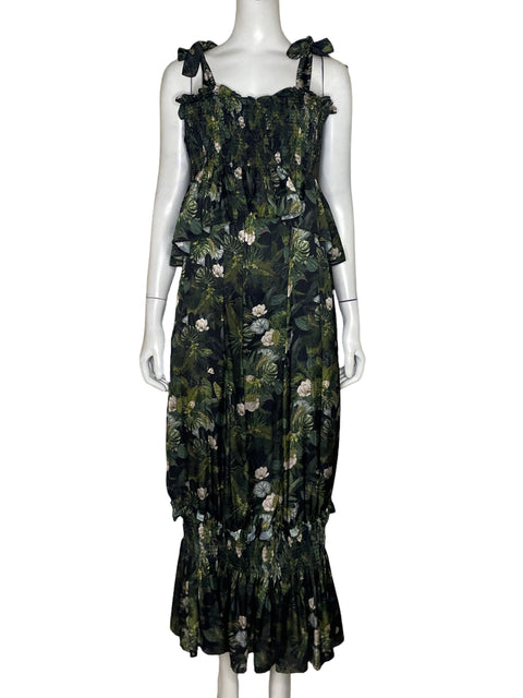 Vestido Esther Vuelos Floral Verde-Talla U