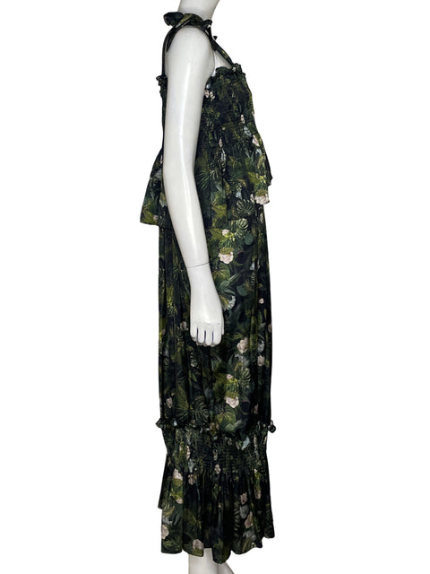 Vestido Esther Vuelos Floral Verde-Talla U