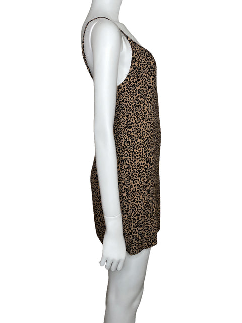 Vestido Reformation Tirantes Animal Print Beige-Talla S