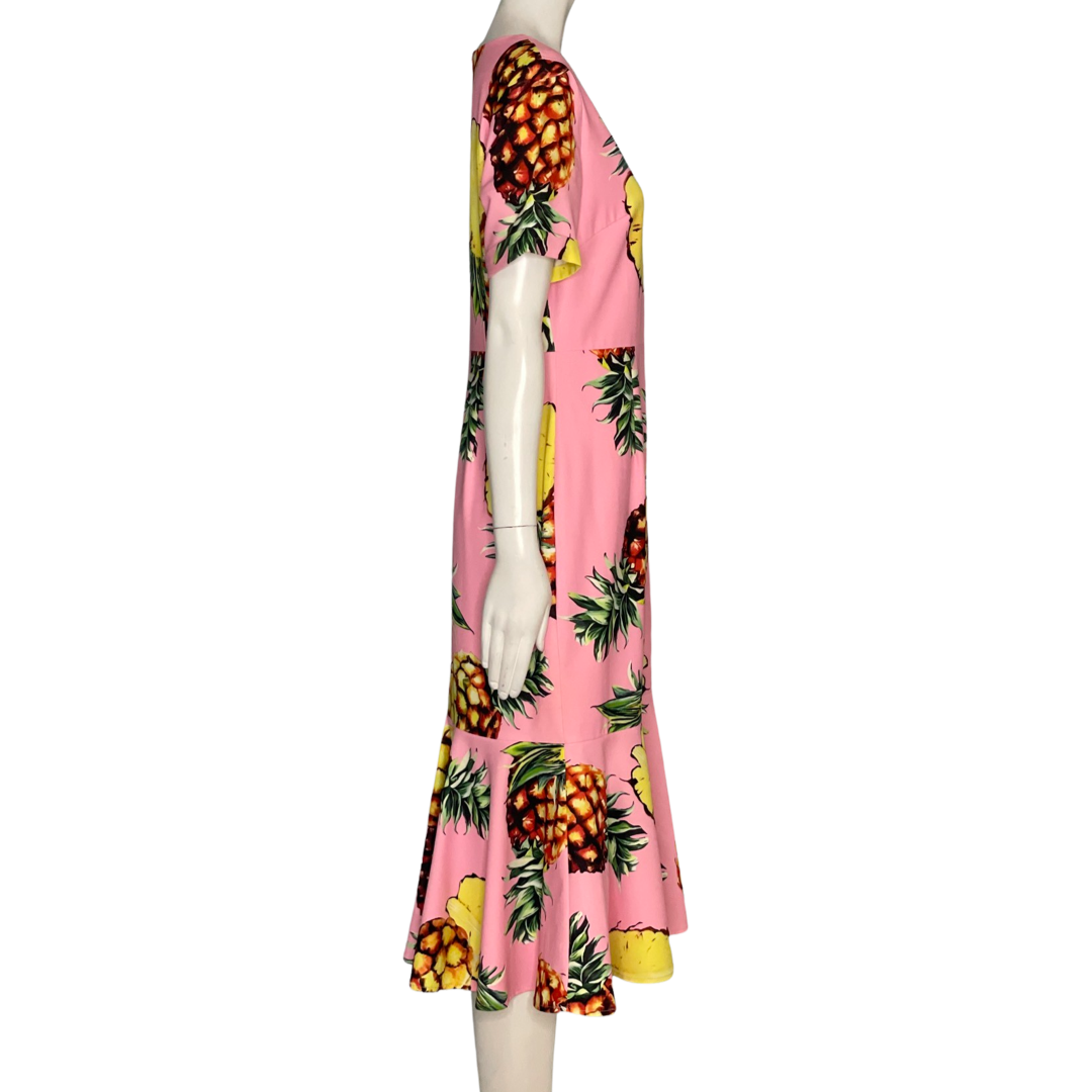 Vestido Dolce & Gabbana Ananas Print Rosado-Talla M