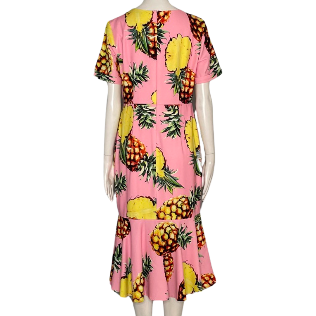 Vestido Dolce & Gabbana Ananas Print Rosado-Talla M