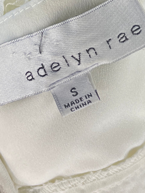 Vestido Adelyn Rae Encaje Vuelos Blanco-Talla S