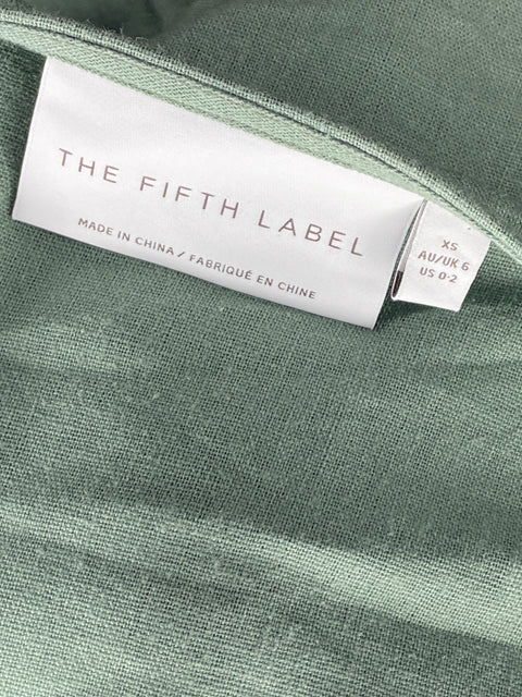 Vestido The Fifth Label Mangas Bombachas Verde-Talla 02