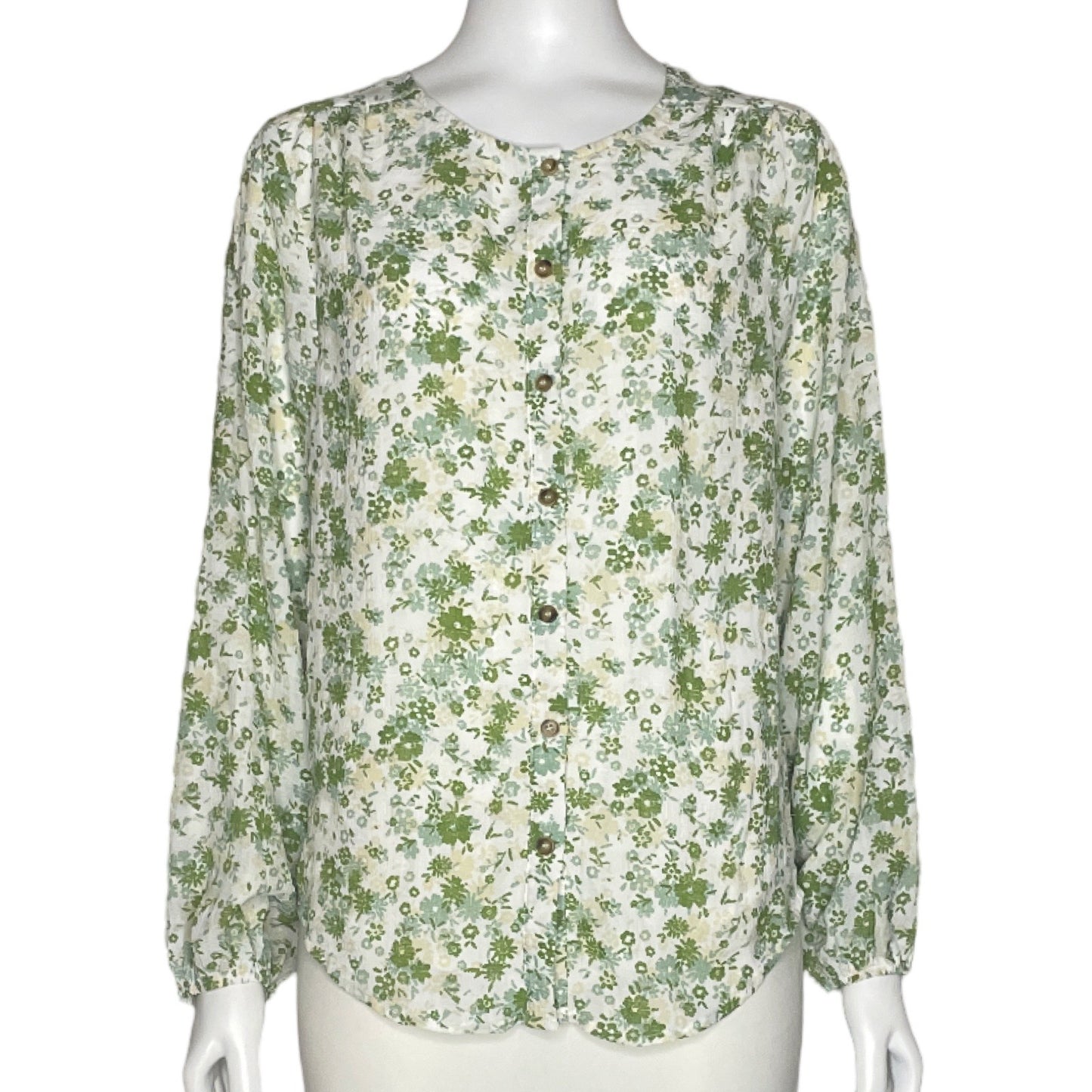 Blusa Jacquie The Label Abullonada Verde-Talla S