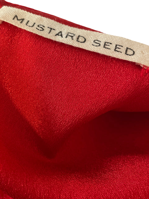Vestido Mustard Seed Mangas Afuera Rojo- Talla 6
