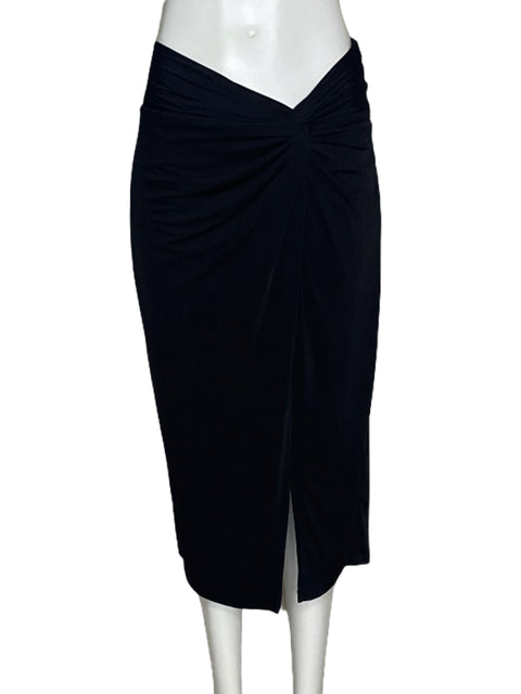 Falda Express Drapeado Negro-Talla S