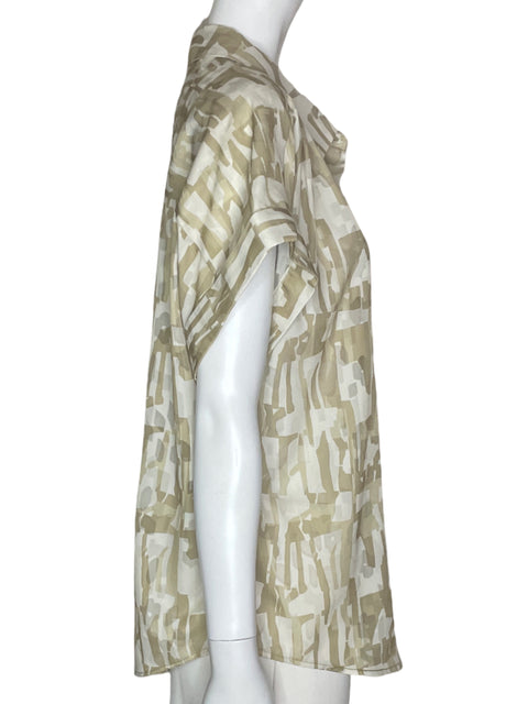 Camisa DKNY Transparente Beige- Talla L