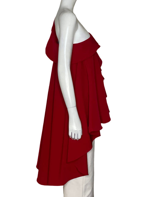 Blusa Molimol Asimetrico Vuelos Rojo-Talla S