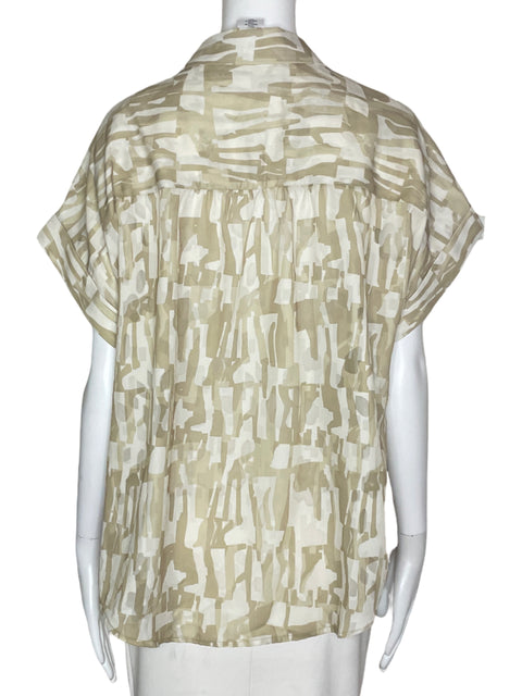 Camisa DKNY Transparente Beige- Talla L
