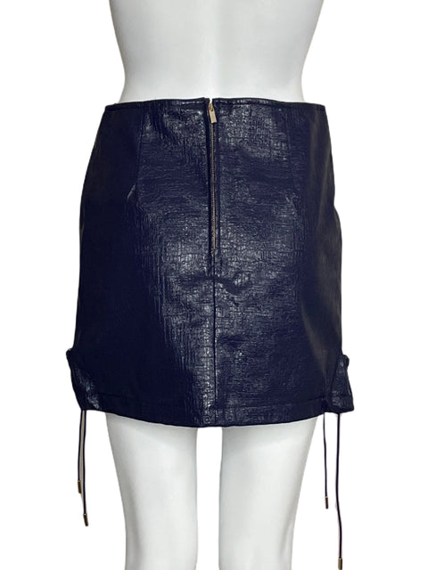 Falda Bohemian Oxxo Mini Lona Azul-Talla M