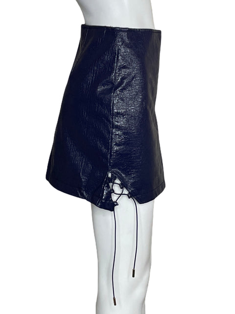Falda Bohemian Oxxo Mini Lona Azul-Talla M