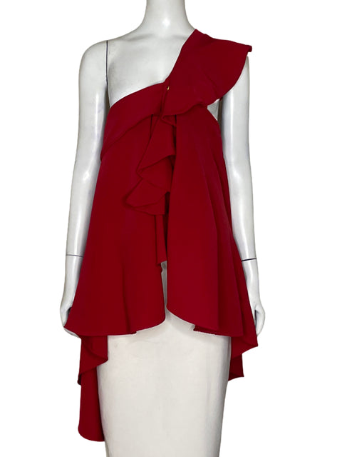 Blusa Molimol Asimetrico Vuelos Rojo-Talla S