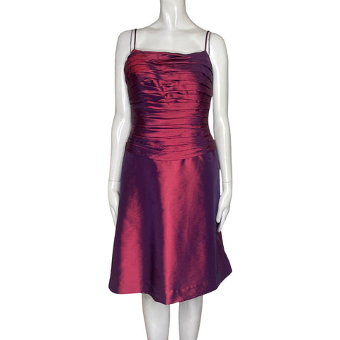 Vestido Camille La Vie Tiras Drapeado Rojo-Talla 6