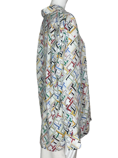 Camisa Tomy Hilfiger Estampado Blanco- Talla 42