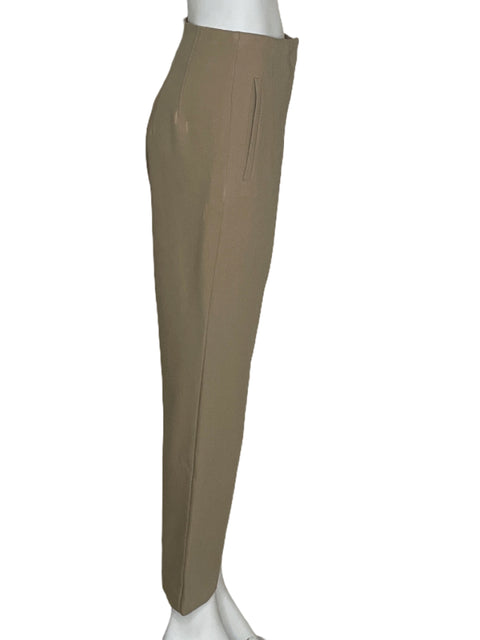 Pantalón Zara Recto Pinzas Beige-Talla M