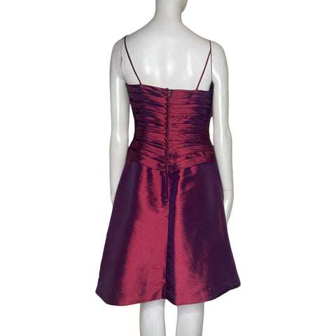 Vestido Camille La Vie Tiras Drapeado Rojo-Talla 6