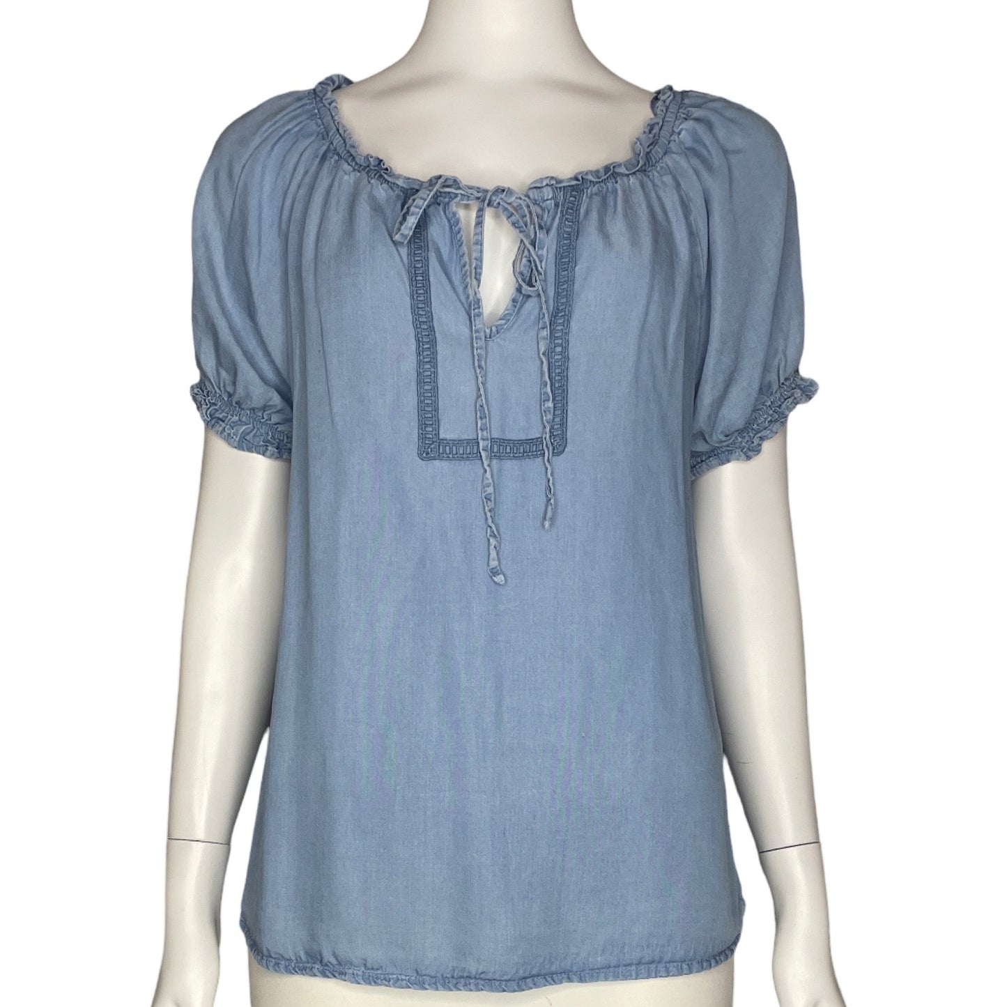 Blusa Mine Denim Fluido Azul-Talla S