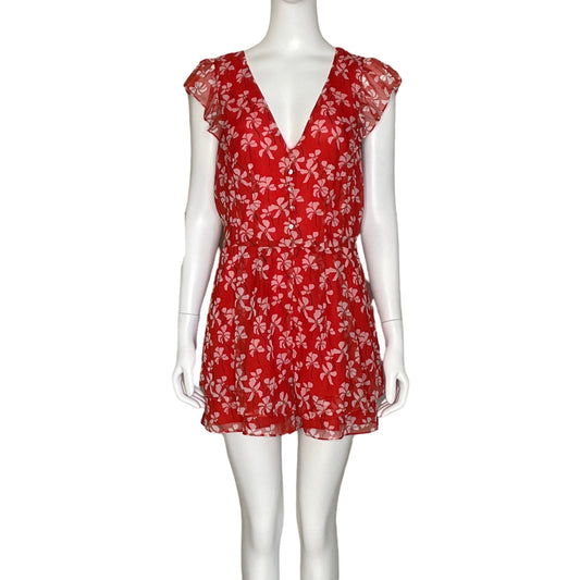 Romper Adelyn Rae Floral Vuelos Rojo-Talla S