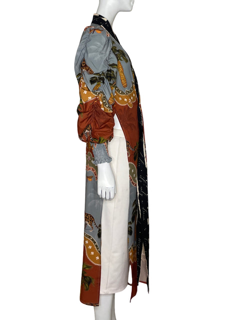 Kimono Mia De Dios Estampado Marrón-Talla M