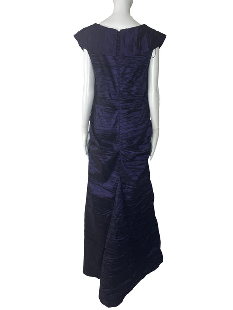 Vestido Alex Evenings Cuello V Fruncido Morado-Talla 14
