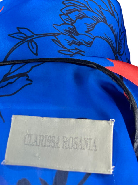 Kimono Clarissa Rosania Estampado Azul-Talla U