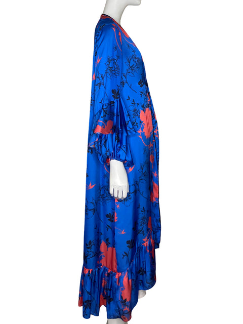 Kimono Clarissa Rosania Estampado Azul-Talla U