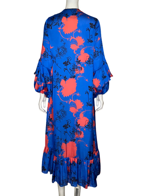Kimono Clarissa Rosania Estampado Azul-Talla U