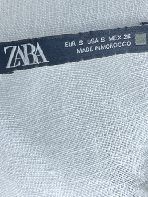 Blusa Zara Vuelos Recta Blanco-Talla S