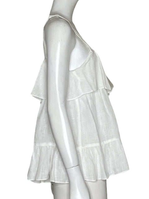 Blusa Zara Vuelos Recta Blanco-Talla S