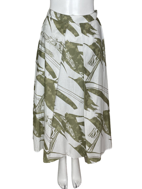 Falda DKNY En A Estampado Blanco- Talla L