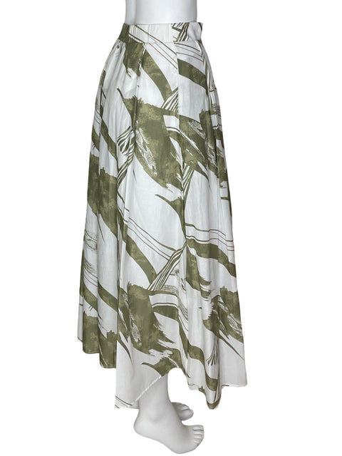 Falda DKNY En A Estampado Blanco- Talla L