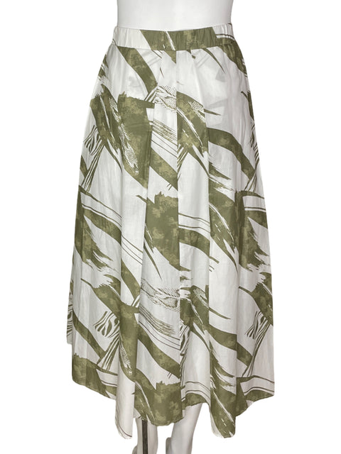 Falda DKNY En A Estampado Blanco- Talla L